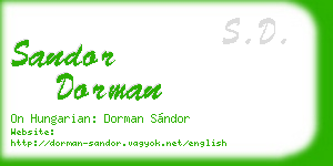 sandor dorman business card